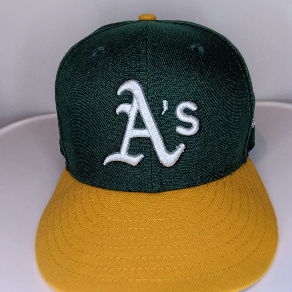 Oakland Athletics Hat Cap Fitted Mens 7 1/8 Green MLB Baseball 59FIFTY New Era